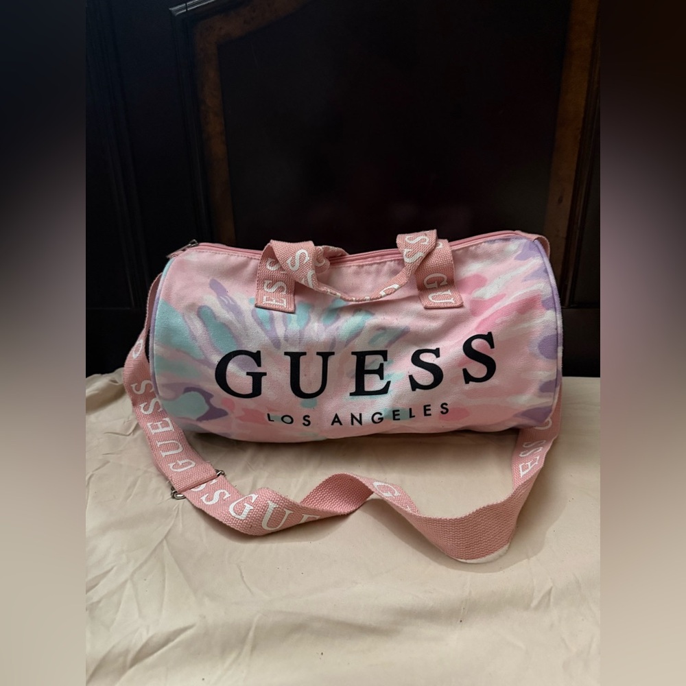 GUESS Pastel Tie-Dye Duffle Bag